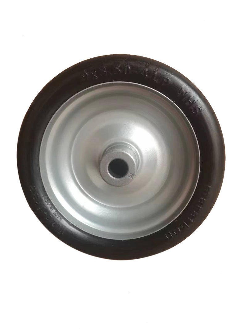 Marathon 9x3.50-4" Flat Free Lawnmower Tire on Wheel, 4" Centered Hub, 3/4" Bushings - Image 2